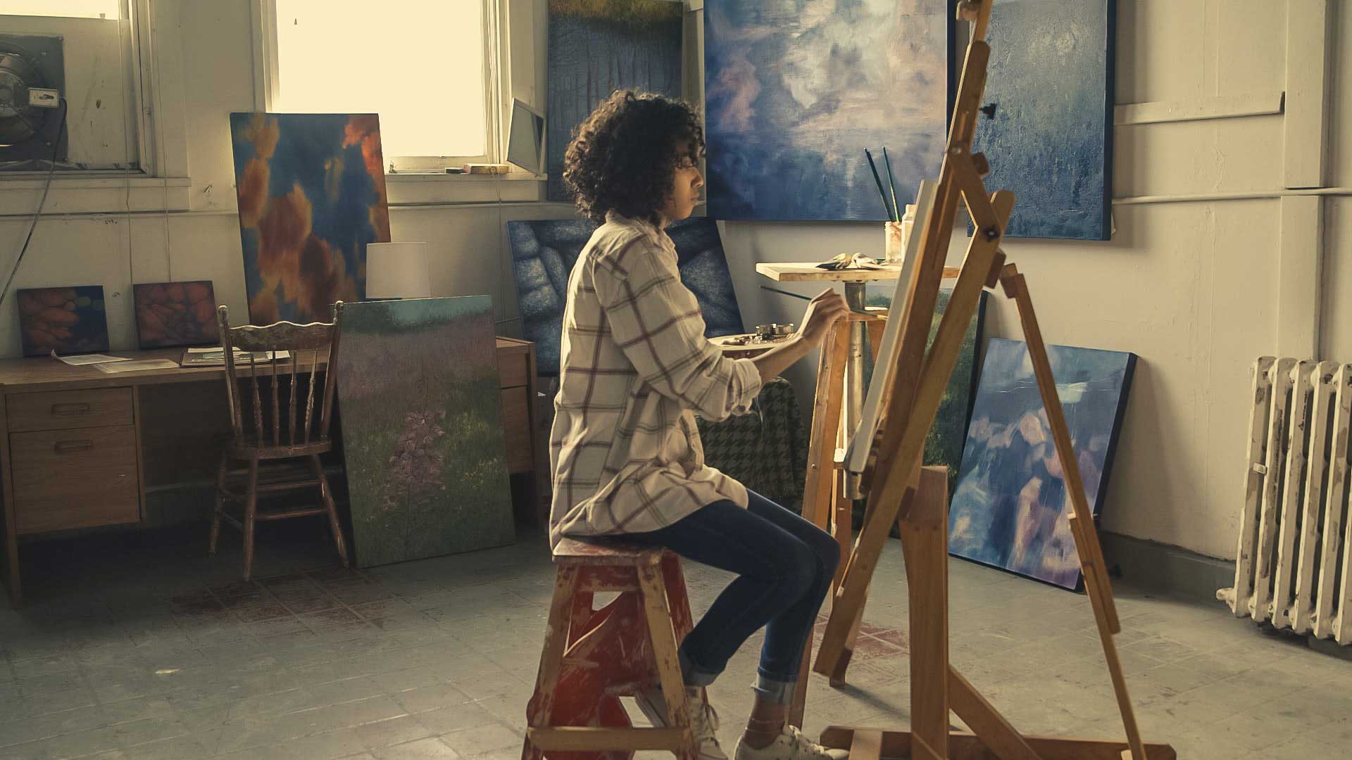 A painter as the example of creative people